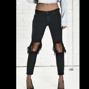 One TEASPOON freebird distressed jeans black faded